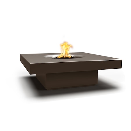 The Outdoor Plus Balboa 48 Concrete Fire Pit - 110V Plug & Play Electronic Ignition - Chestnut - Liquid Propane OPT-BAL48EKIT-CST-LP